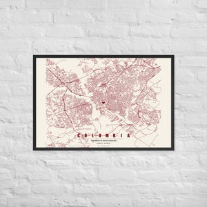 Columbia Campus Map - Etsy
