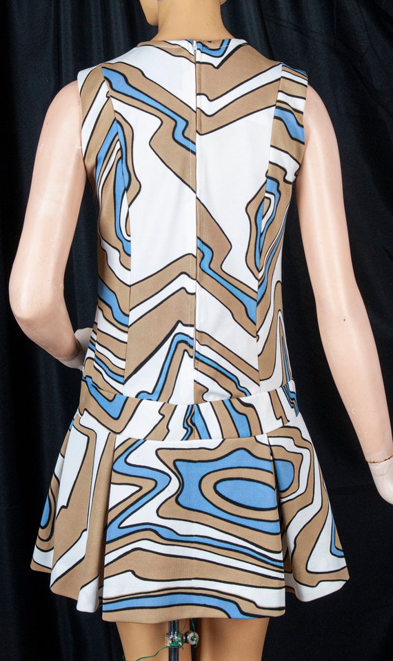 1960s, mod, swirl pattern mili dress. Hippie, boh… - image 3