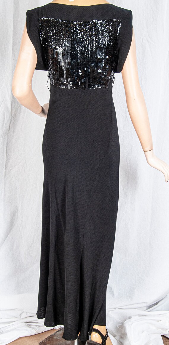 Authentic 1930s bias cut rayon crepe full length … - image 5