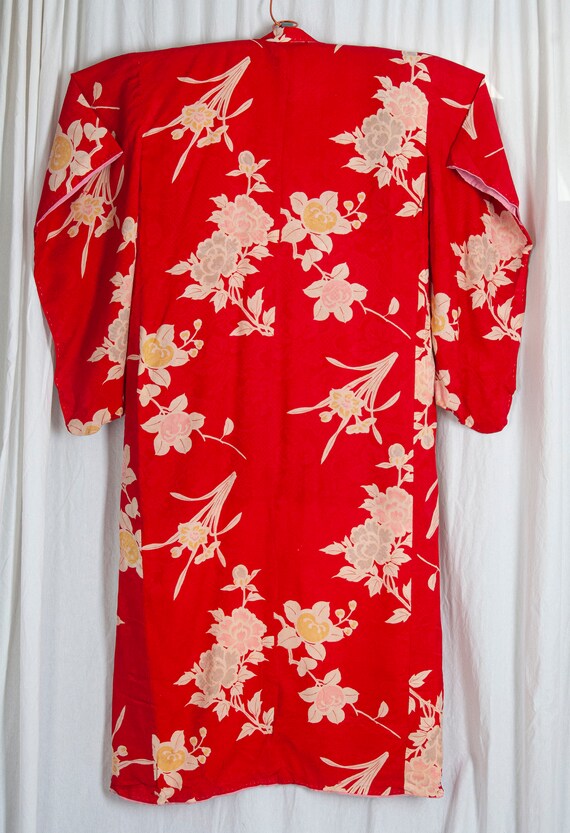 Vintage Silk kimono, 1930s, Uchikake, June, Cherr… - image 2