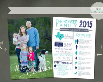 Custom Christmas Card: "Year In Review"