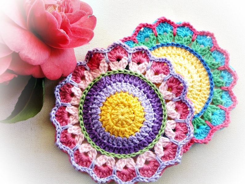 Modèle de crochet de cercles de printemps image 3