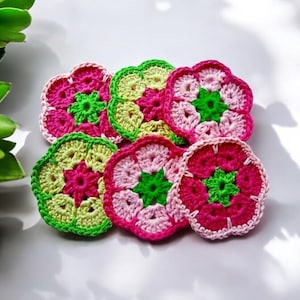Sweet  African Flower Square Crochet  Pattern