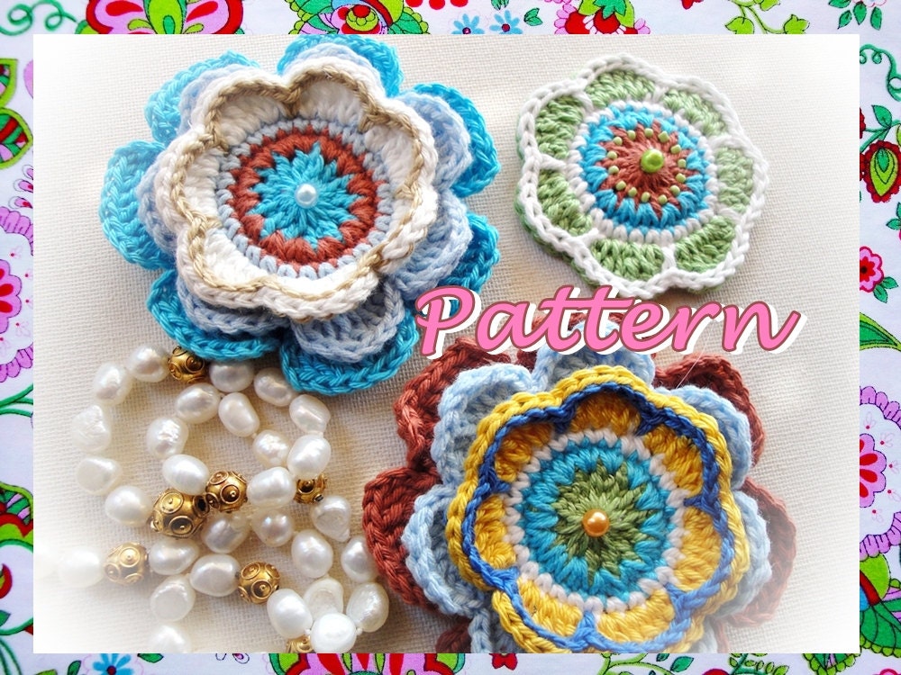 Delicious Exotic Flowers Crochet Pattern - Etsy