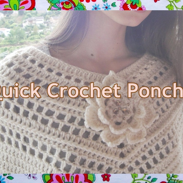 Quick Woman Poncho Crochet Pattern