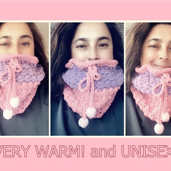 Delicious Neckwarmer Crochet Pattern-Unisex