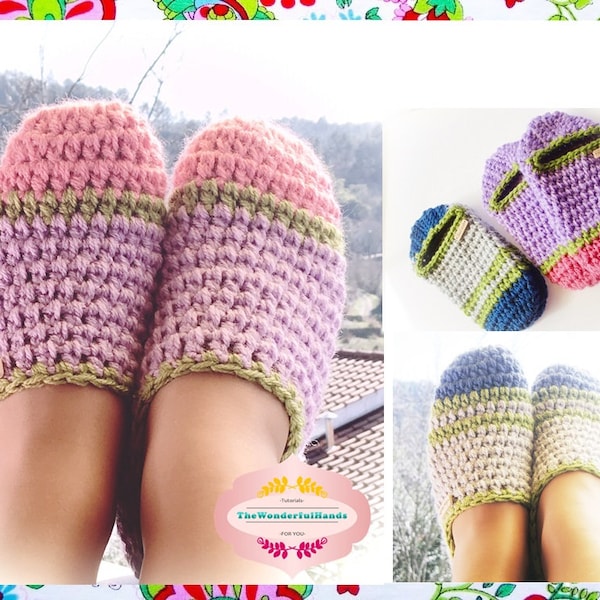 Elainne Slippers Crochet Pattern