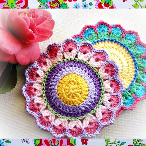 Modèle de crochet de cercles de printemps