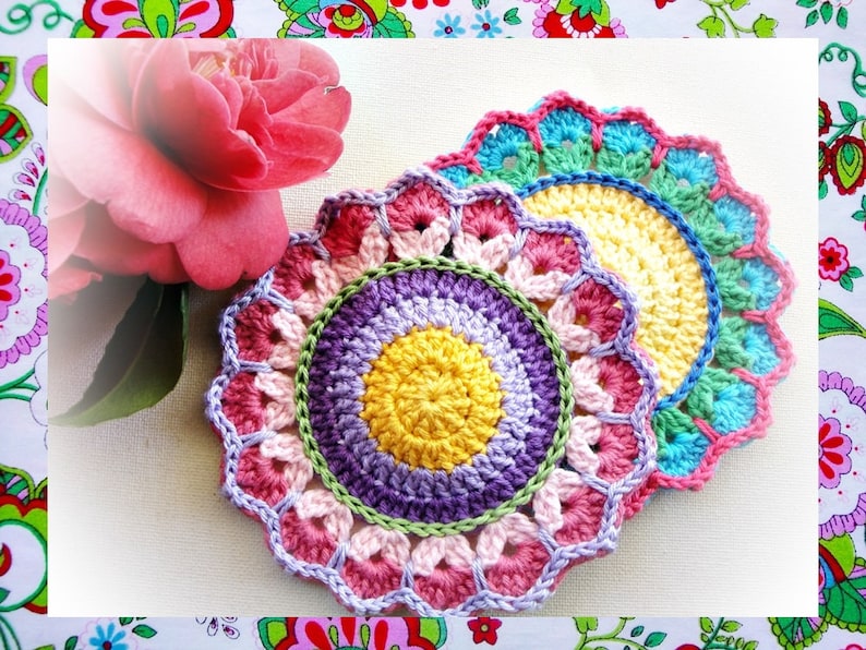 Modèle de crochet de cercles de printemps image 1