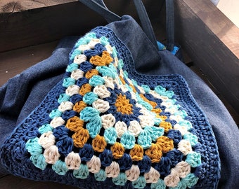 REAL Product- Handcrafted Crochet Denim Bag: Lightweight Style for Your Everyday Adventures