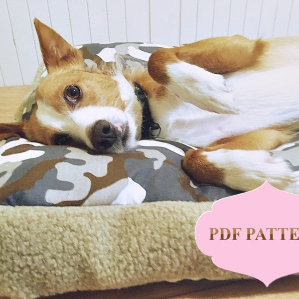 Very Spoiled Dog Bed Sewing Pattern- Final Size of BED: 30” large x 3” High -Make your own size
