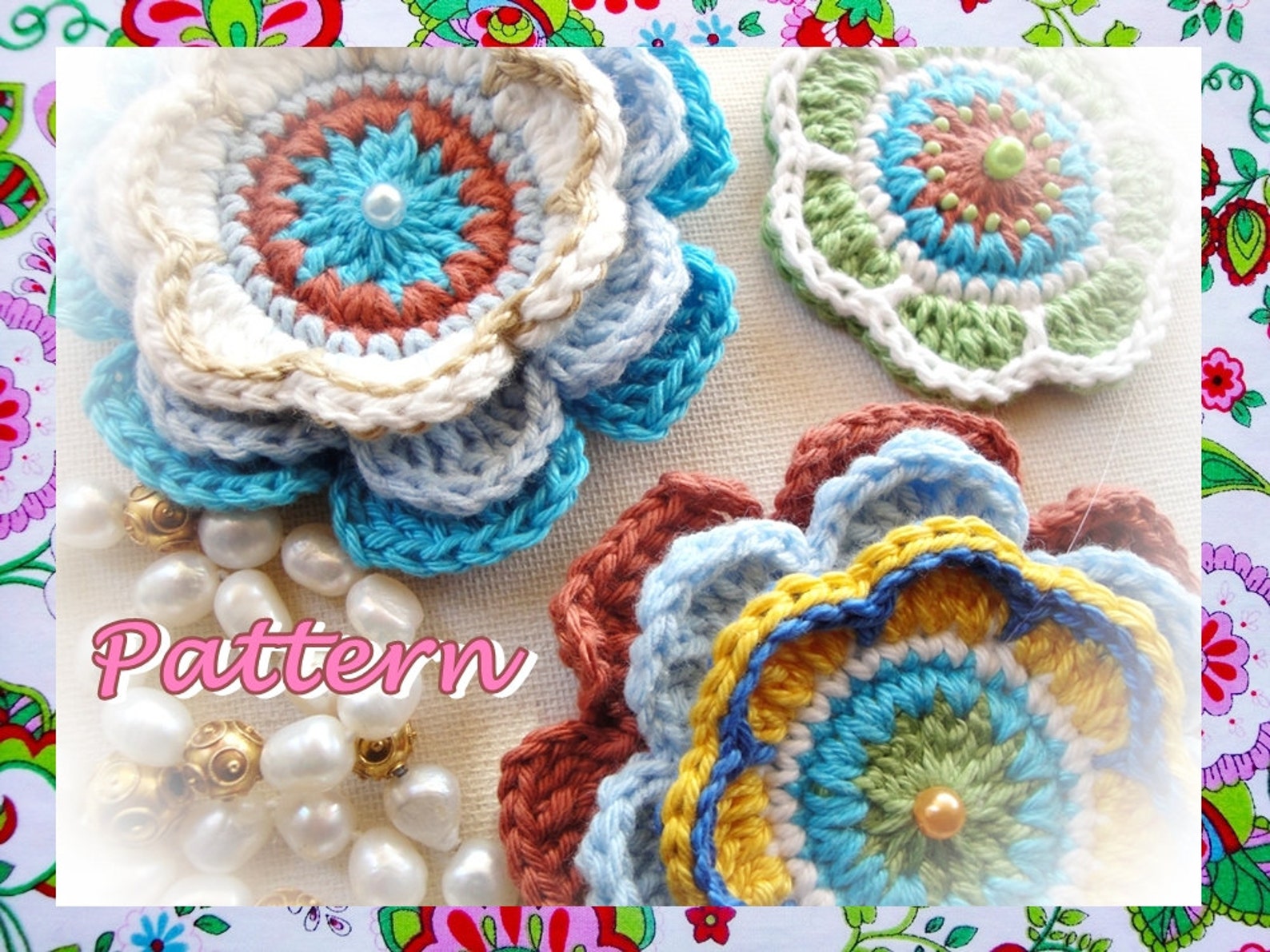 Delicious Exotic Flowers Crochet Pattern - Etsy