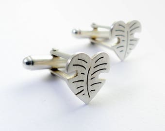 Silver Cufflinks - Groom Cufflinks - Ladies Cufflinks - Husband Gifts - Wedding Cufflinks - Gift for Him - Beach Wedding Jewelry