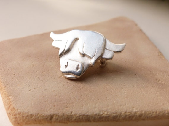 Highland Cow Animal Brooch - Highland Cattle - Cow Jewelry - Scottish Brooch - Scottish Jewellery - Cute Animals - Animal Jewellery