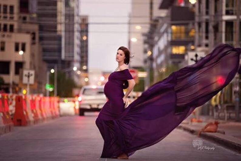 Maternity Gown for Photo Shot Blake Maternity ~ Fitted Maternity ~ Sweetheart Maternity ~ Maternity Wedding ~ Couture Parfait