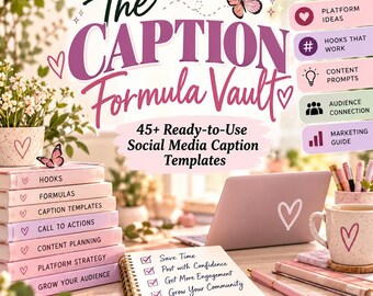 La raccolta di formule per le didascalie / Oltre 45 modelli di didascalie per social media pronti all'uso / Guida alla creazione e al marketing dei contenuti