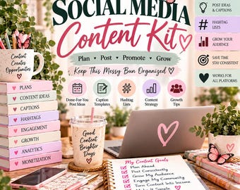 Calendario dei contenuti per i social media: Guida strategica per Instagram, Facebook, TikTok e Pinterest (PDF)