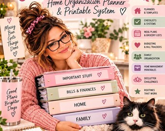 Centro di controllo domestico per mamme impegnate / Informazioni su manutenzione della casa, veicoli e animali domestici (download digitale)