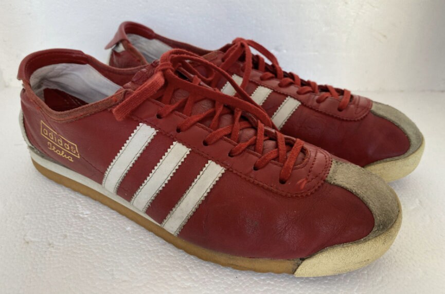 Adidas Italia Red/white Leather Sneakers Trainer 382278-2003 - Etsy