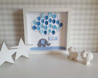 Guestbook Gift, balloons, birth, baptism, elephant