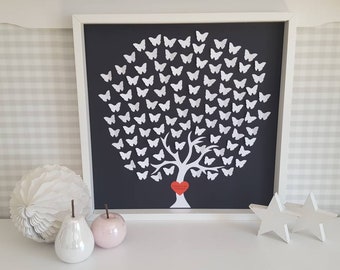 From 32 Euro... Guestbook Butterfly Wedding, Baptism, Jubilee Tree