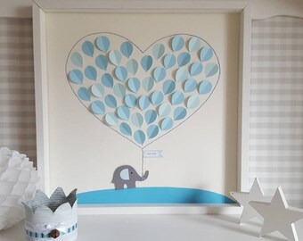 GuestBook Gift, Balloons, Elephant, Birth,Baptism