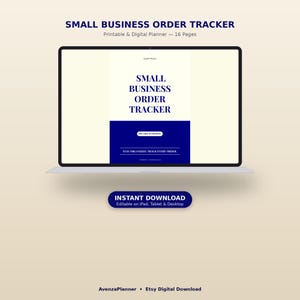 Small Business Order Tracker | Etsy Seller Planner (Digital Download)