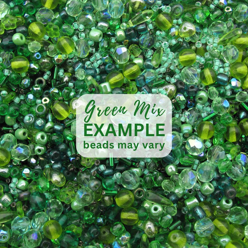 Mystery Bag Bead Mix Glass Beads Bulk Multicolor Bead Soup Surprise Grab Bag Mixed Lot Loose Beads Destash, 3oz image 3