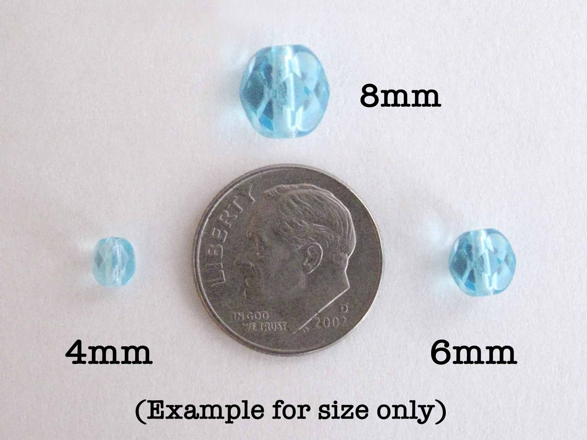 Light Sapphire Blue A/B 6mm Czech Glass Beads BULK Fire