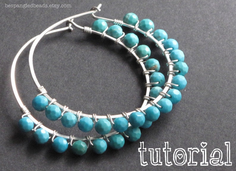 Wire Wrap Tutorial: How to Make Wire Wrapped Hoop Earrings, PDF Tutorial, Jewelry Making Instructional How-To image 9