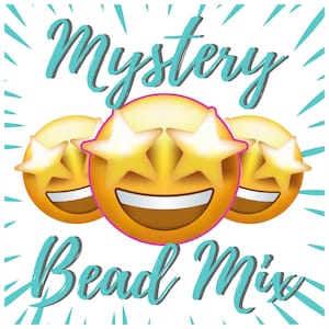 Mystery Bag Bead Mix Glass Beads Bulk Multicolor Bead Soup Surprise Grab Bag Mixed Lot Loose Beads Destash, 3oz image 1