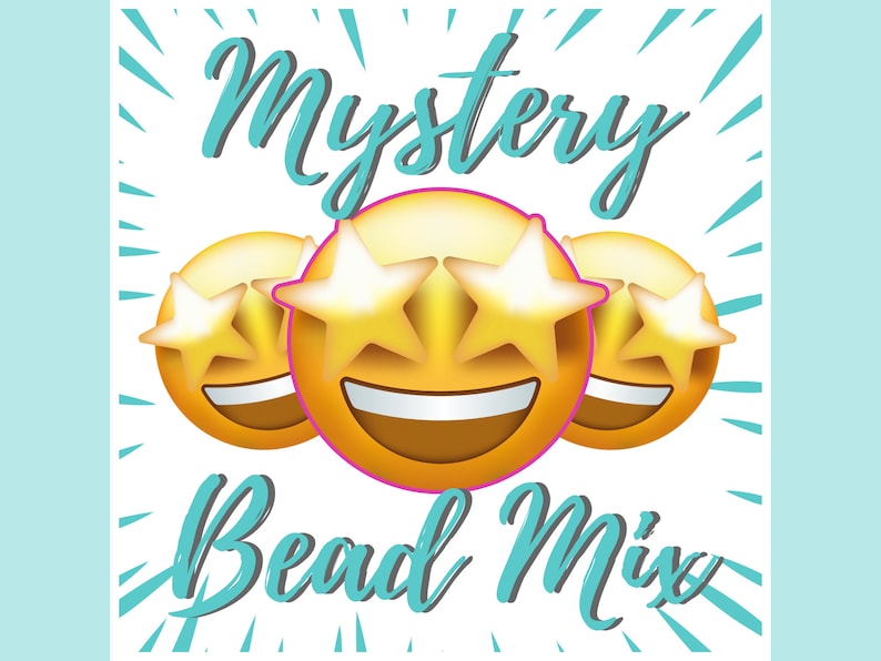 Mystery Bag Bead Mix Glass Beads Bulk Multicolor Bead Soup Surprise Grab Bag Mixed Lot Loose Beads Destash, 3oz image 1
