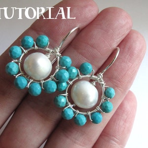Wire Wrap Tutorial Circle Halo Hoop Earrings, PDF Tutorial, Jewelry Making Instructional How-To image 3