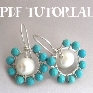 Wire Wrap Tutorial Circle Halo Hoop Earrings, PDF Tutorial, Jewelry Making Instructional How-To image 9