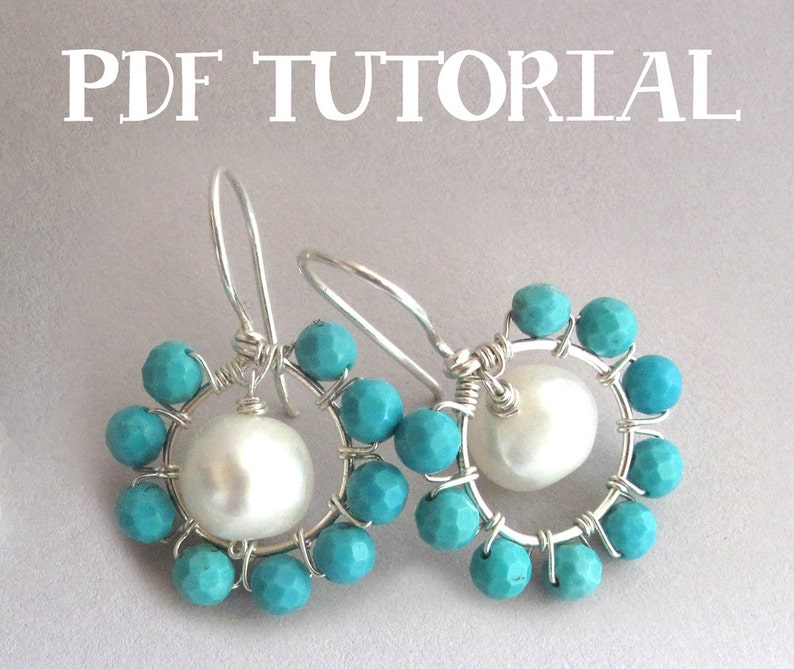 Wire Wrap Tutorial Circle Halo Hoop Earrings, PDF Tutorial, Jewelry Making Instructional How-To image 9