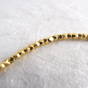 Gold Nugget Beads, Vermeil Style 1 - 2 mm Facet Spacer Beads, .8 - .9mm hole (3 or 6 inches)