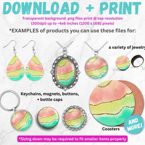 Spring Marble Earrings Sublimation Designs Multicolor Abstract PRINTABLE Teardrop Earring PNG Digital File Tear Drop Earring Instant image 4