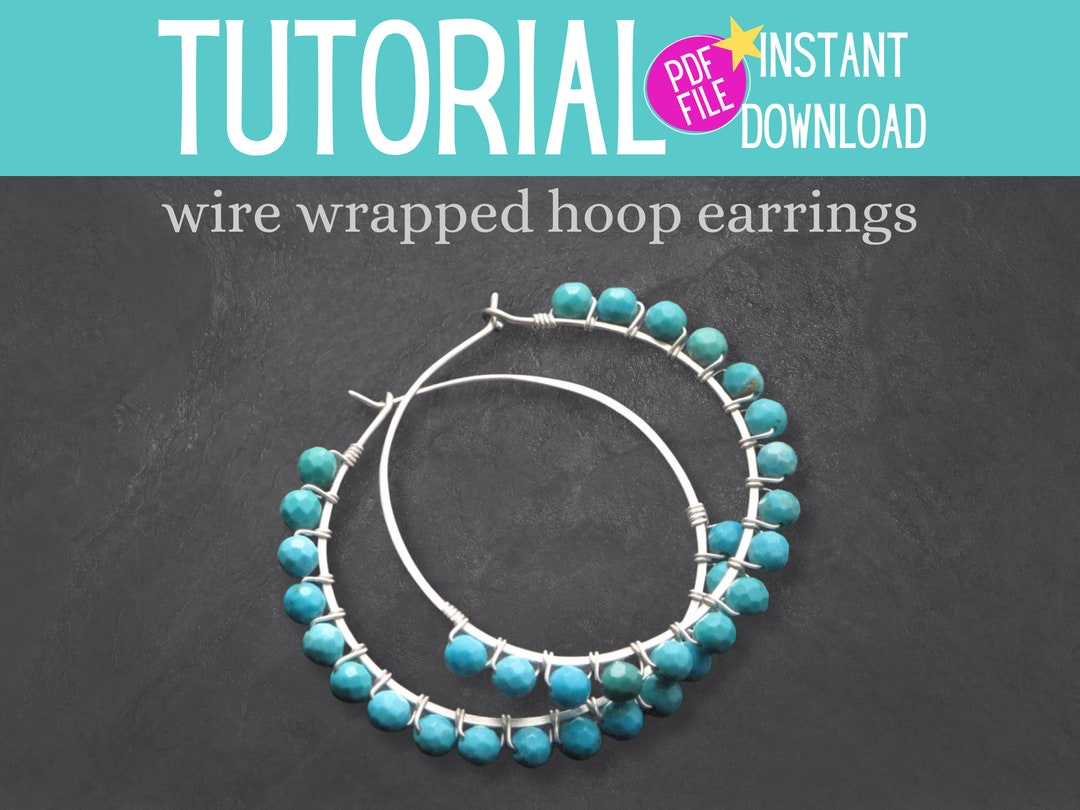 Wire Wrap Tutorial: How to Make Wire Wrapped Hoop Earrings - Etsy