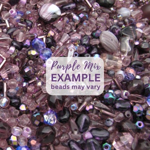 Mystery Bag Bead Mix Glass Beads Bulk Multicolor Bead Soup Surprise Grab Bag Mixed Lot Loose Beads Destash, 3oz image 6
