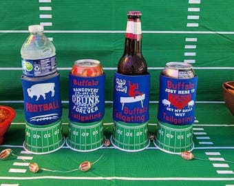 4 Pack Custom Buffalo Tailgate Can Cooler Variety Slogan Funny Buffalo Football Fan Gift