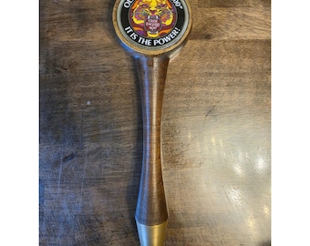 Rare poignée de robinet à bière vintage Olde English « 800 » en bois.