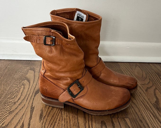 frye brown leather boots