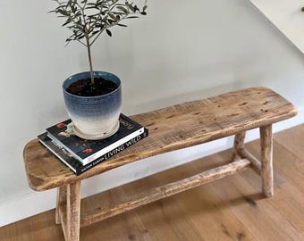 Rustieke bank van Willow Ridge | Handgemaakte houten bank in boerderijstijl voor de entree