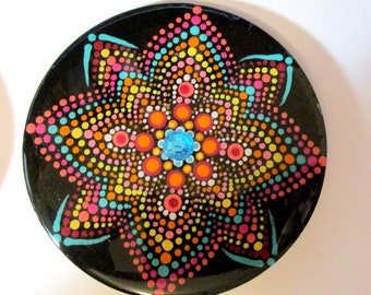 Rainbow Star Dot Mandala Magnet