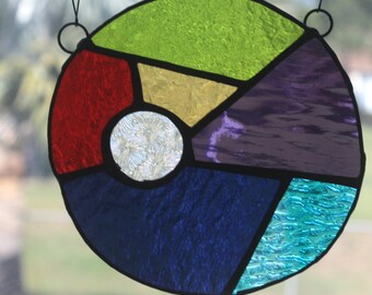 Rainbow colored Abstract Round