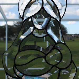 Beveled Glass Madonna and Child