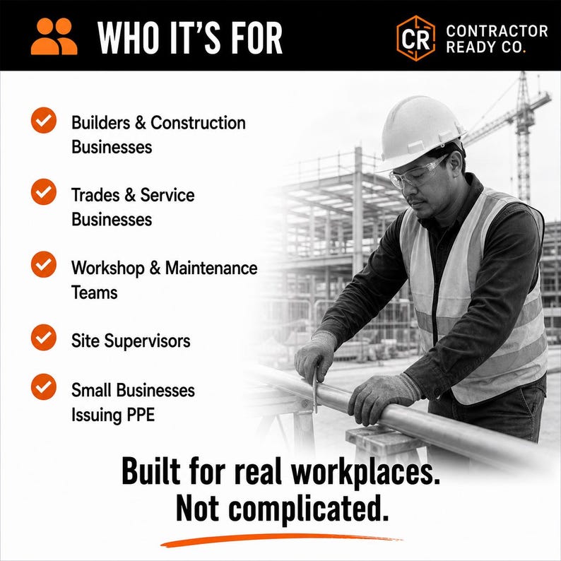 PPE Register & Issue Tracker Excel Template | Australian WHS Record for ...