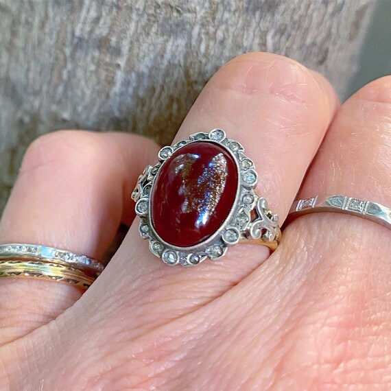 Victorian Garnet and Diamond Ring