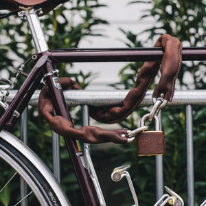 Leather Chain Bicycle Lock image 2