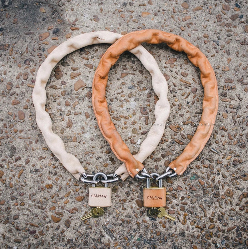 Leather Chain Bicycle Lock image 3